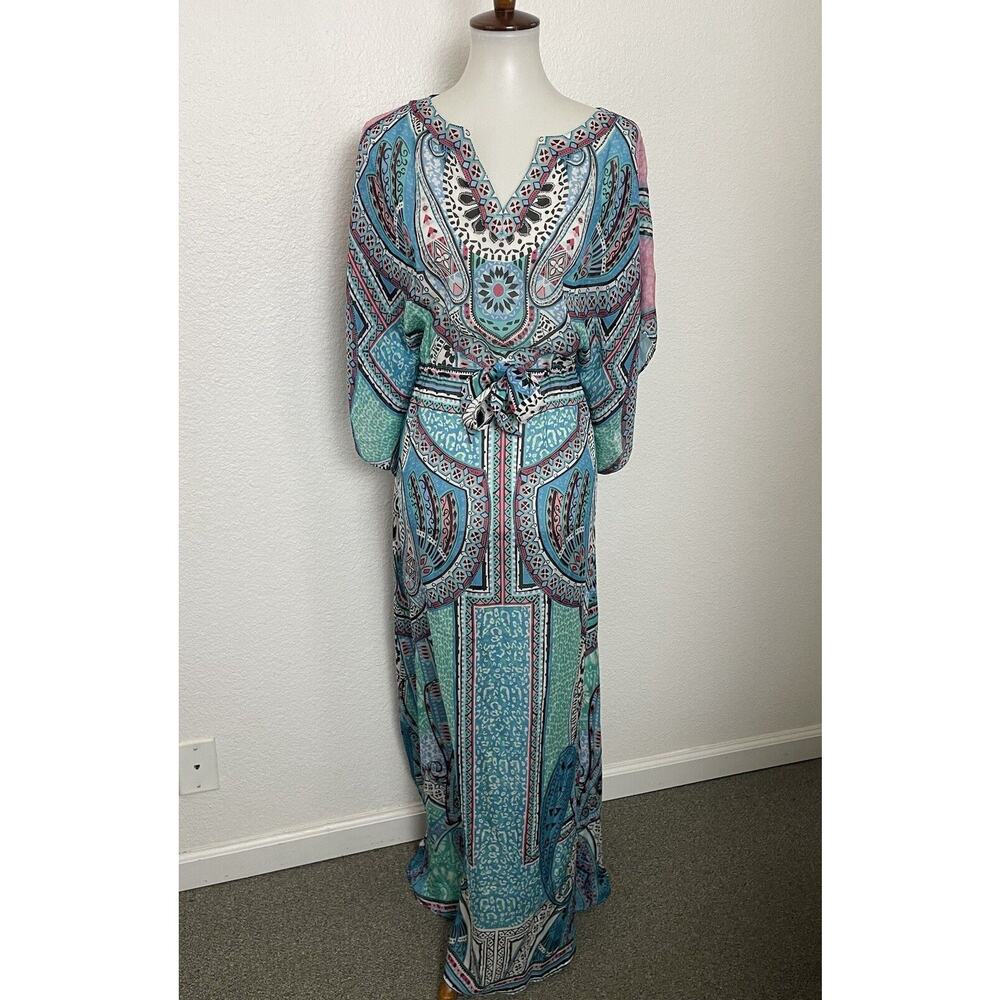 Hale Bob 100% Silk Paisley Maxi Dress